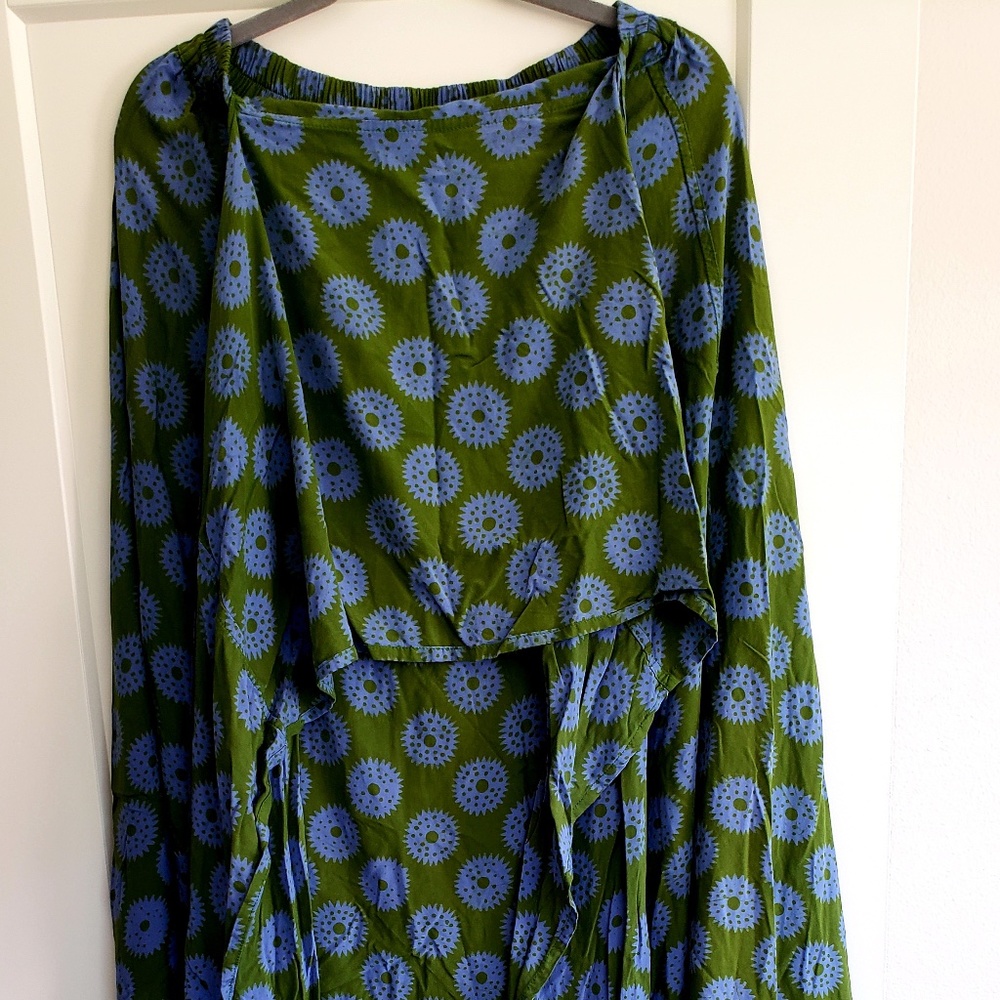 Green & Blue NOA NOA Sash Skirt Size Large
